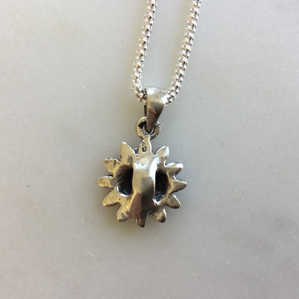 Sterling Silver Sunflower Necklace - Picture 10 of 15